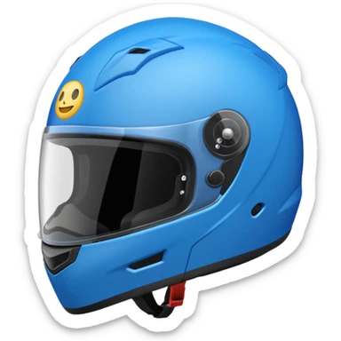 emoji capacete de moto azul (use a cor no HEX/HTML #1440FF) sticker
