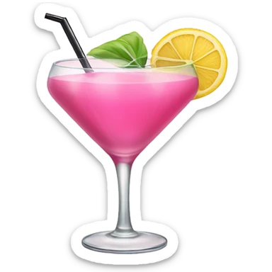 Pink cocktail in a cocktail glass sticker