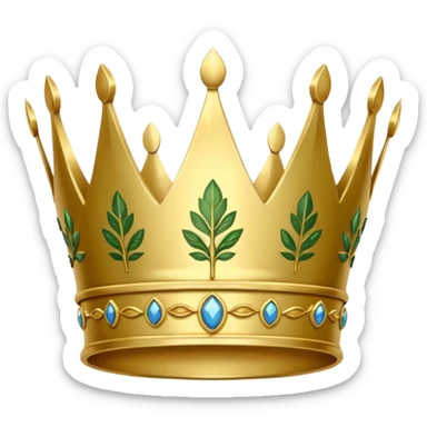 Roman leaf emoji, such as the one being worn in crowns sticker