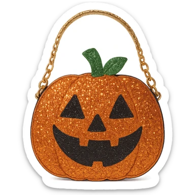 halloween sparkling purse, cute, no background sticker