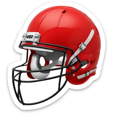 college football players helmets red  sticker