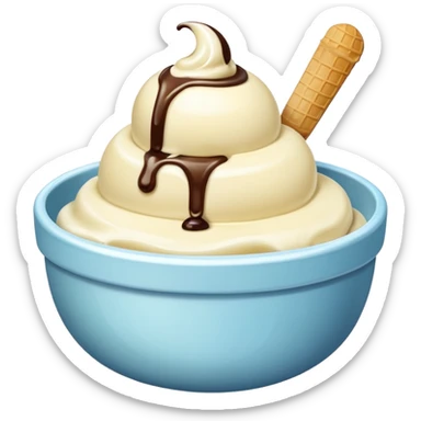 icecream in bowl sticker