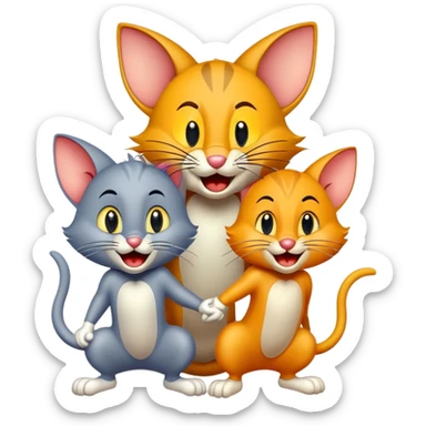 Tom and jerry emoji sticker