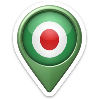 location pin Italy milan green sticker