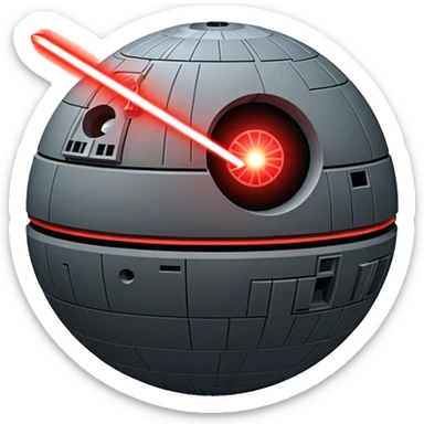 Death star firing at usa sticker