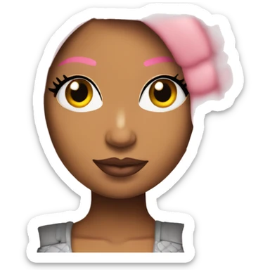 Nicki Minaj with Blonde and Pink hair  sticker