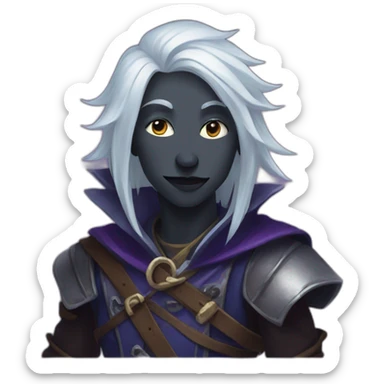Drow bard dnd sticker