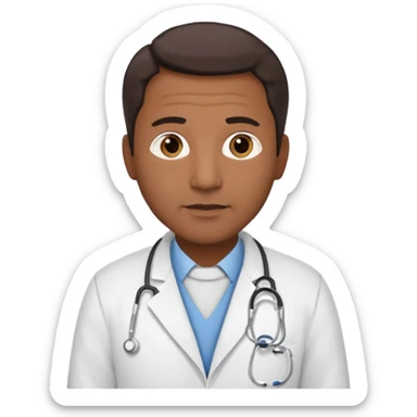 male obstetrician middle age darker skin sticker