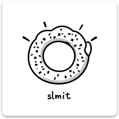a simit, the Turkish sesame bagel, hand drawn doodle style sticker