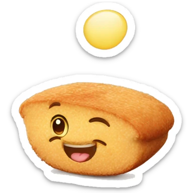 cutlet with the emotion of happiness sticker