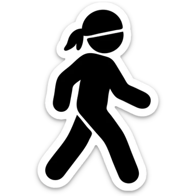 walking person in durag sticker