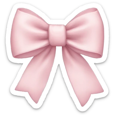 Light pink bow sticker