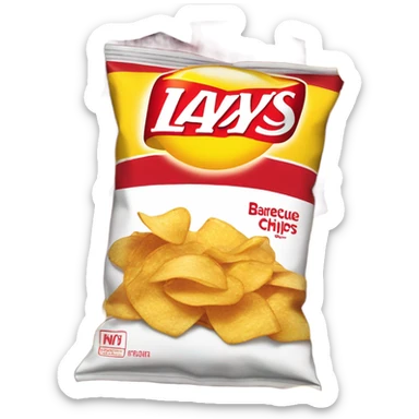 Lays barbecue chips sticker