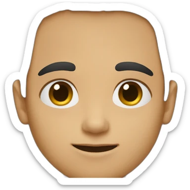 a boy had black hair and brown skin  sticker