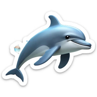 good morning dolphin with text GM sticker
