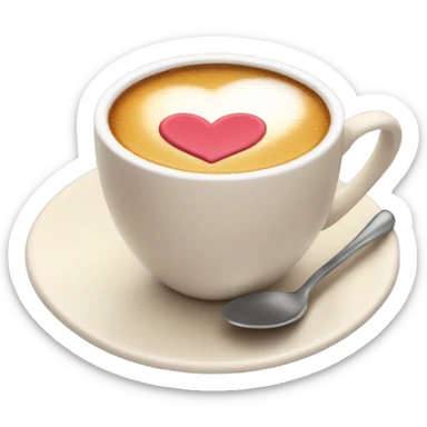 Café con corazones sticker