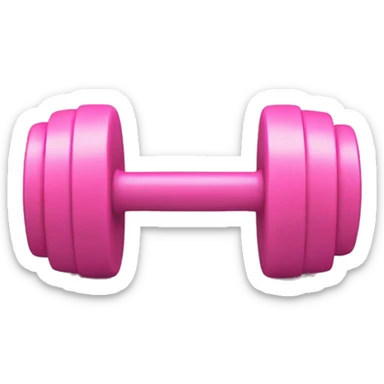 Pink hand weights sticker