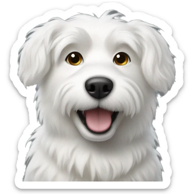 Rizzy fluffy white dog  sticker