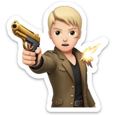 Neo matrix gun shot sticker