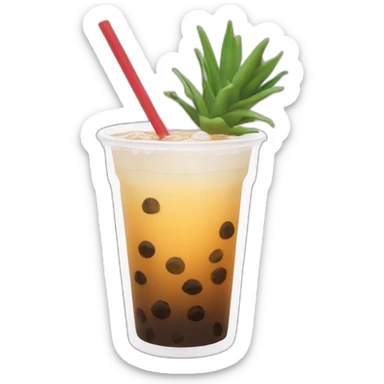 CORONA IN BOBA TEA sticker