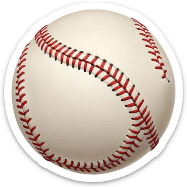 Cinematic Realistic image of a classic baseball, rendered with detailed stitching and textured leather, set against a nostalgic ballpark backdrop with soft, golden lighting that evokes Americana sticker