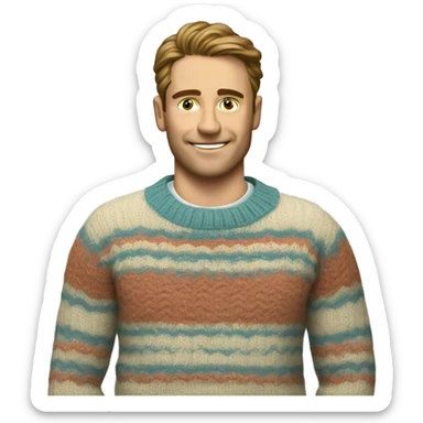 knitted vintage sweater sticker