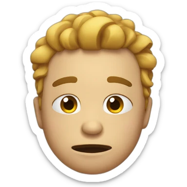 Very tired emogy sticker