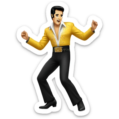 Elvis presley dancing sticker