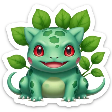 Bulbasaur from anime (no tail, no leaves, full body)  sticker