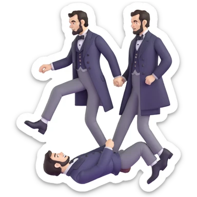 Abraham Lincoln stepping on Stephen Douglas sticker