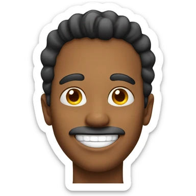 Happy man with acne sticker