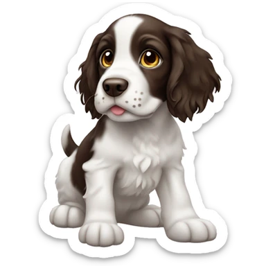 springer spaniel puppy sticker