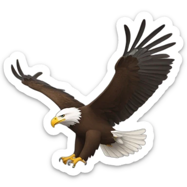 Bald Eagle Flying sticker