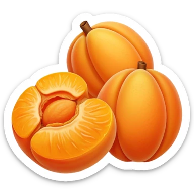 Dried apricot  sticker