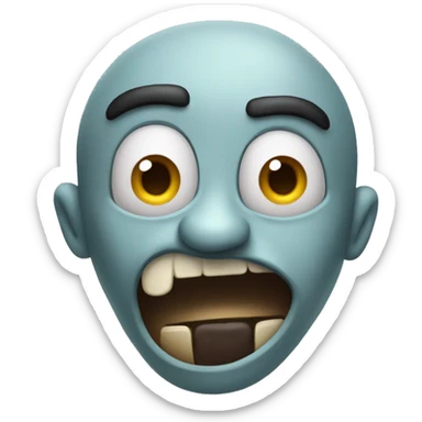 crazy emoji losing its mind because it might be concious sticker