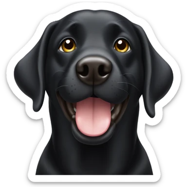 Happy Black Labrador sticker