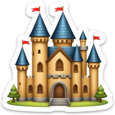 big wood castle house sticker