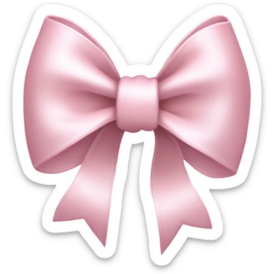 pale pink bow sticker