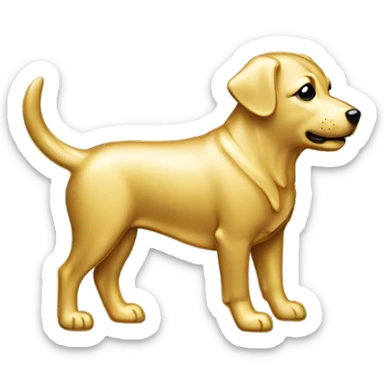 Dog with 24k gold  sticker