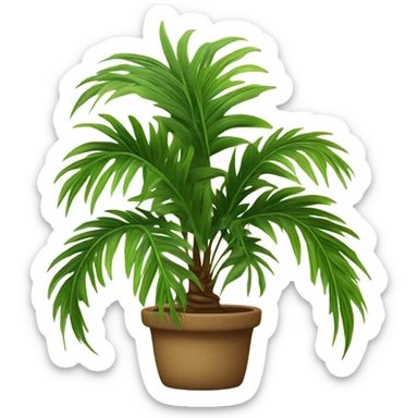 a palm plant in a pot sticker