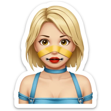 Sexy girl being gagged  sticker