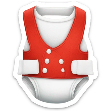 diaper with red vest on  sticker