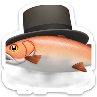 jewish salmon with yarmulke sticker
