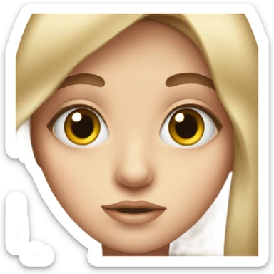 Girl with big eye pupils  sticker