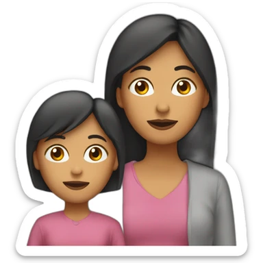 madre tejedora cabello largo sticker