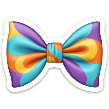 A bow with a funky face  sticker