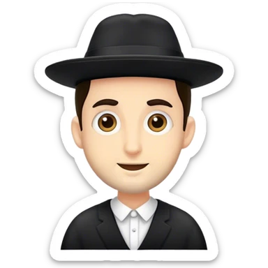 jewish guy with black hat sticker