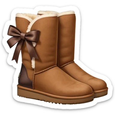 ugg boots that are ankle hight with a cheat bow on the back sticker