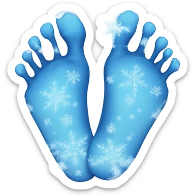Freeze feet sticker