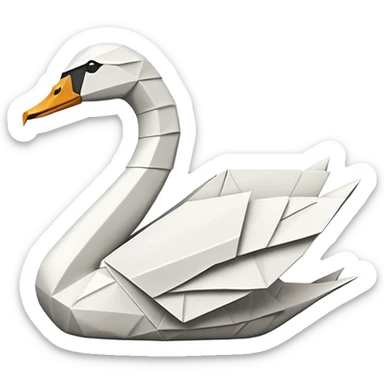 Origami swan like Prison Break version which Michel Scolfild made one. sticker